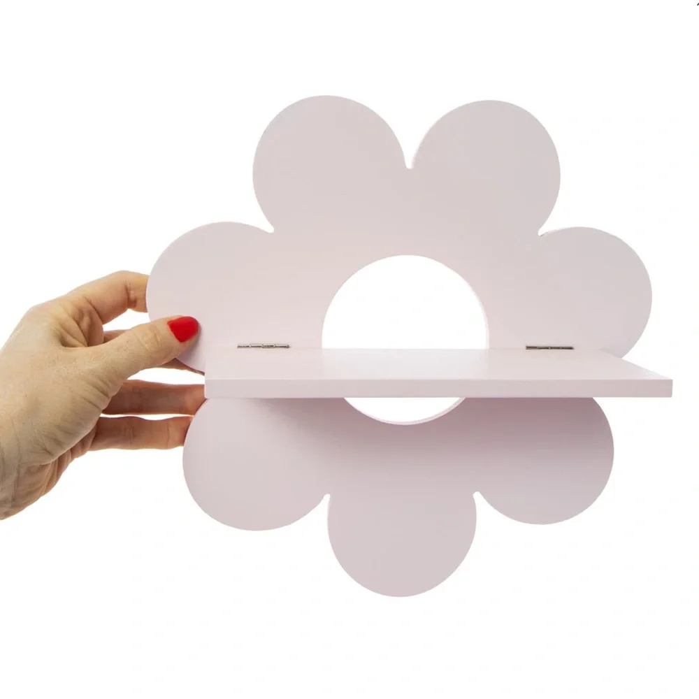 Pink Flower Wall Shelf Daisy Decorative Wall Shelf 10in new